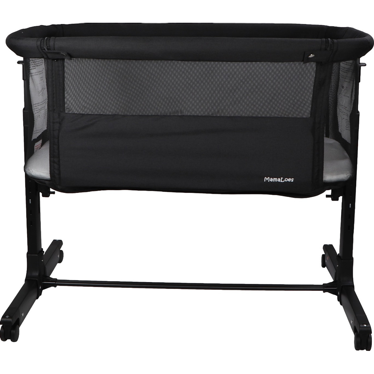MamaLoes Noé Zwart Co-Sleeper Wieg aan Bed