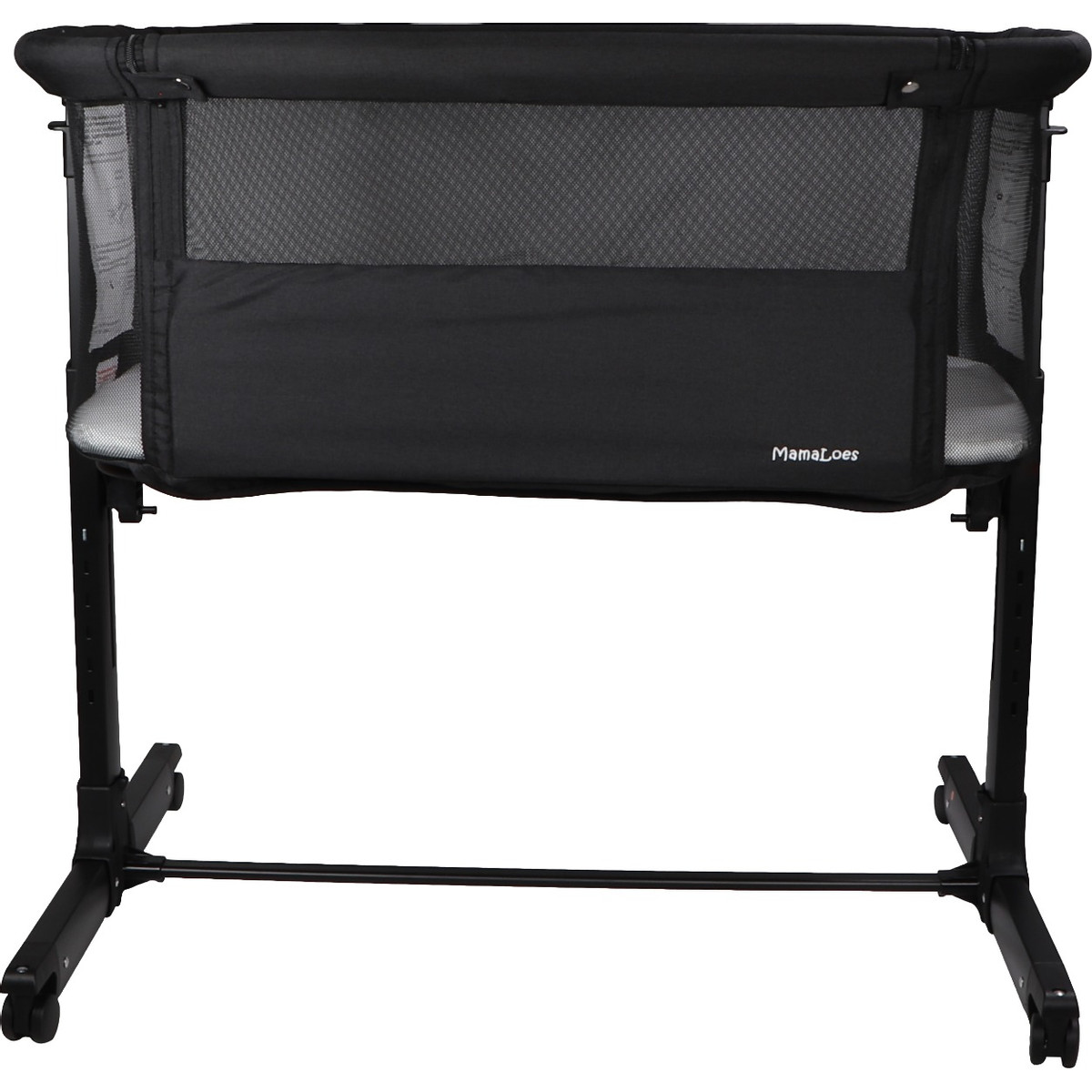 MamaLoes Noé Zwart Co-Sleeper Wieg aan Bed