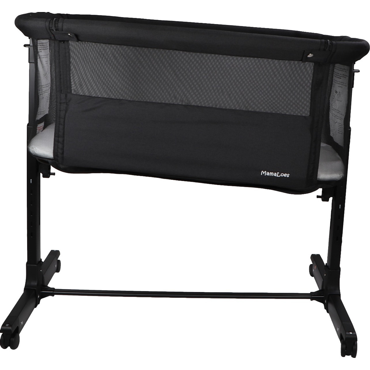 MamaLoes Noé Zwart Co-Sleeper Wieg aan Bed