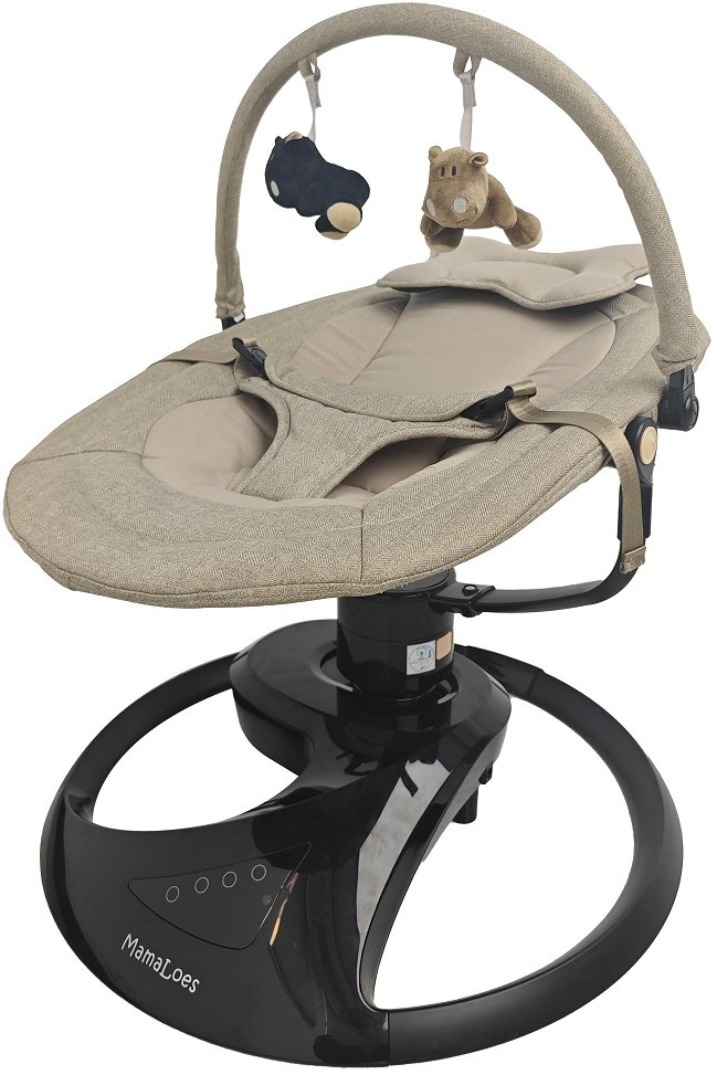 MamaLoes Nola Beige Deluxe Elektrische Babyschommel