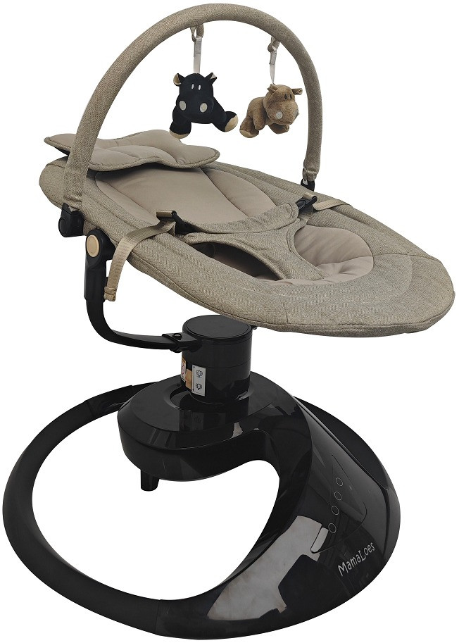 MamaLoes Nola Beige Deluxe Elektrische Babyschommel