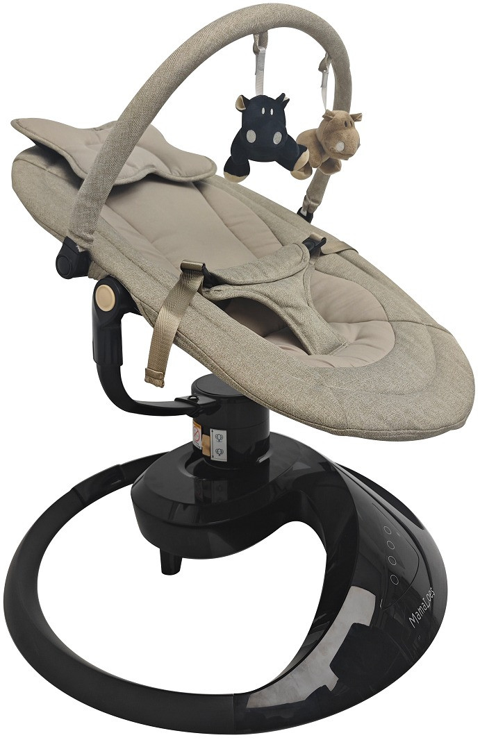 MamaLoes Nola Beige Deluxe Elektrische Babyschommel