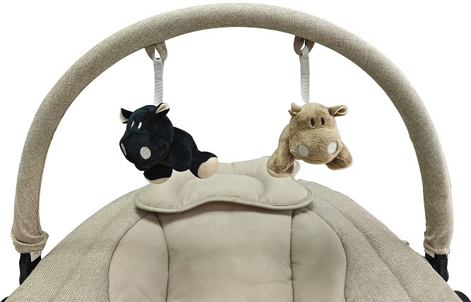 MamaLoes Nola Beige Deluxe Elektrische Babyschommel