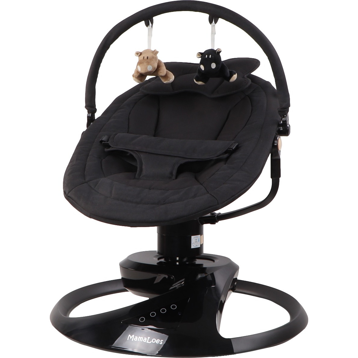 MamaLoes Nola Zwart Deluxe Elektrische Babyschommel