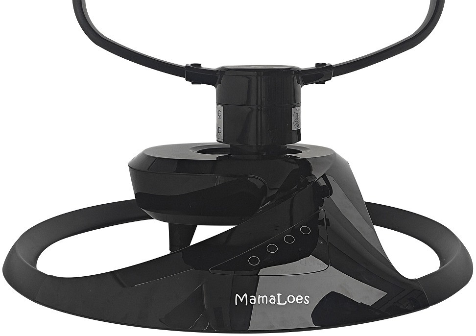 MamaLoes Nola Zwart Deluxe Elektrische Babyschommel