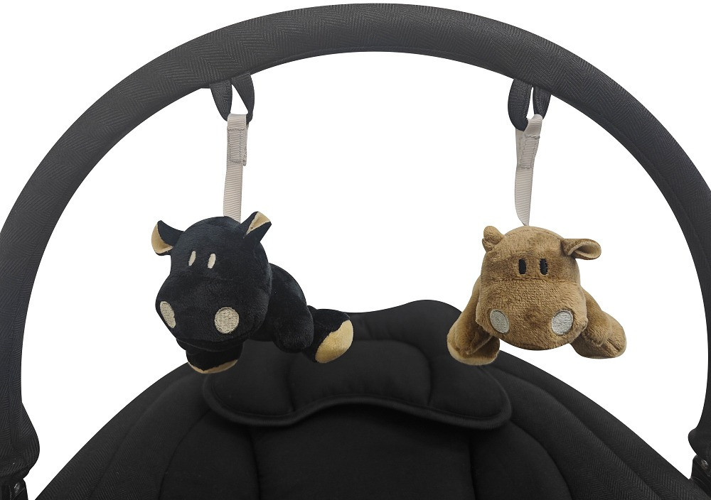 MamaLoes Nola Zwart Deluxe Elektrische Babyschommel