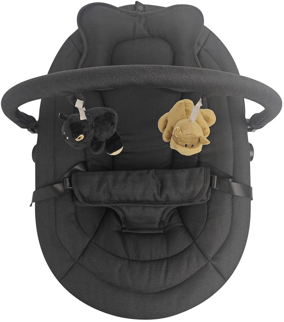 MamaLoes Nola Zwart Deluxe Elektrische Babyschommel