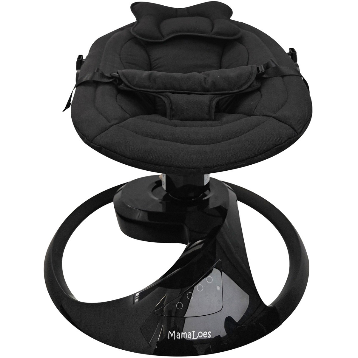 MamaLoes Nola Zwart Deluxe Elektrische Babyschommel
