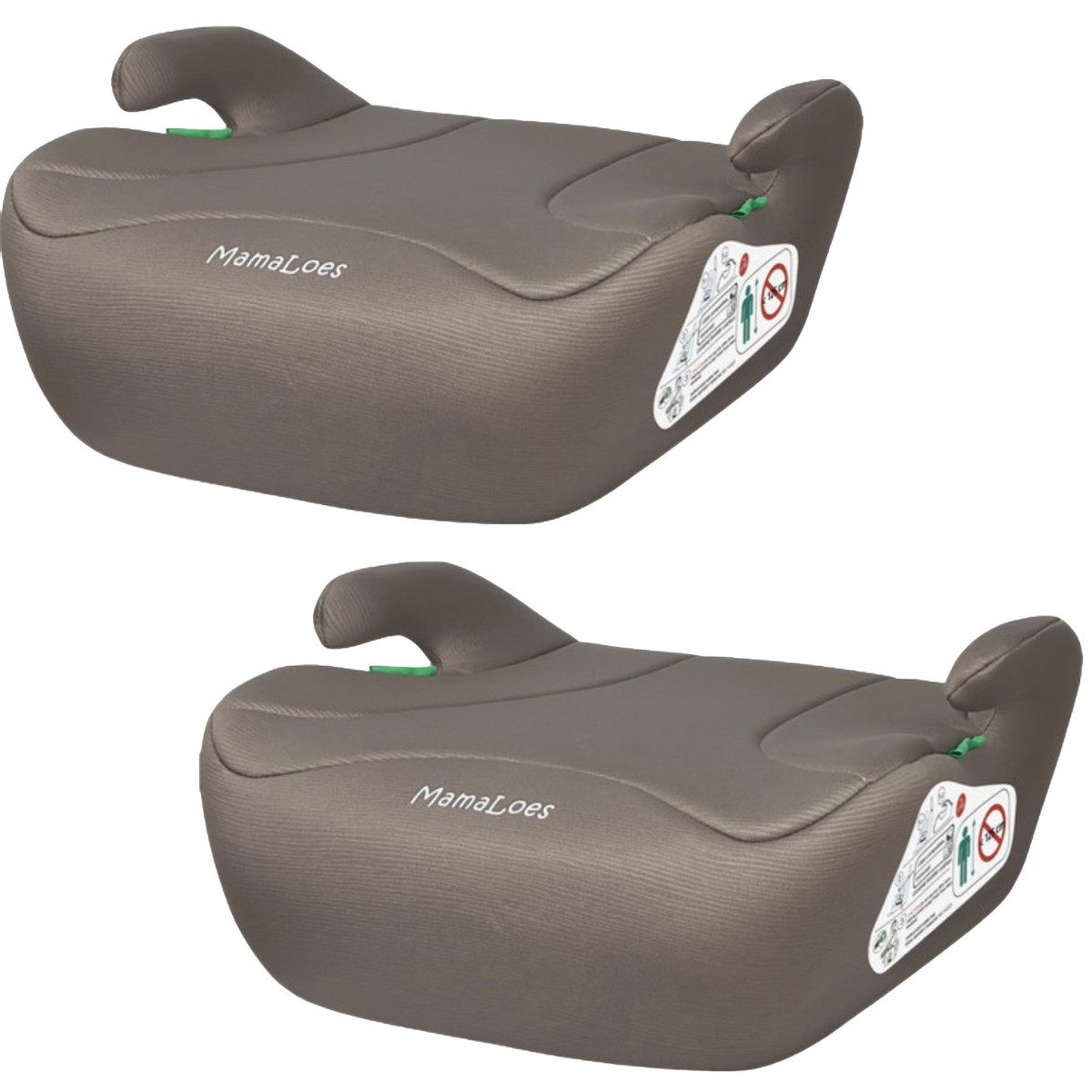 MamaLoes Noor Taupe 125-150 cm i-Size Booster - Set van 2
