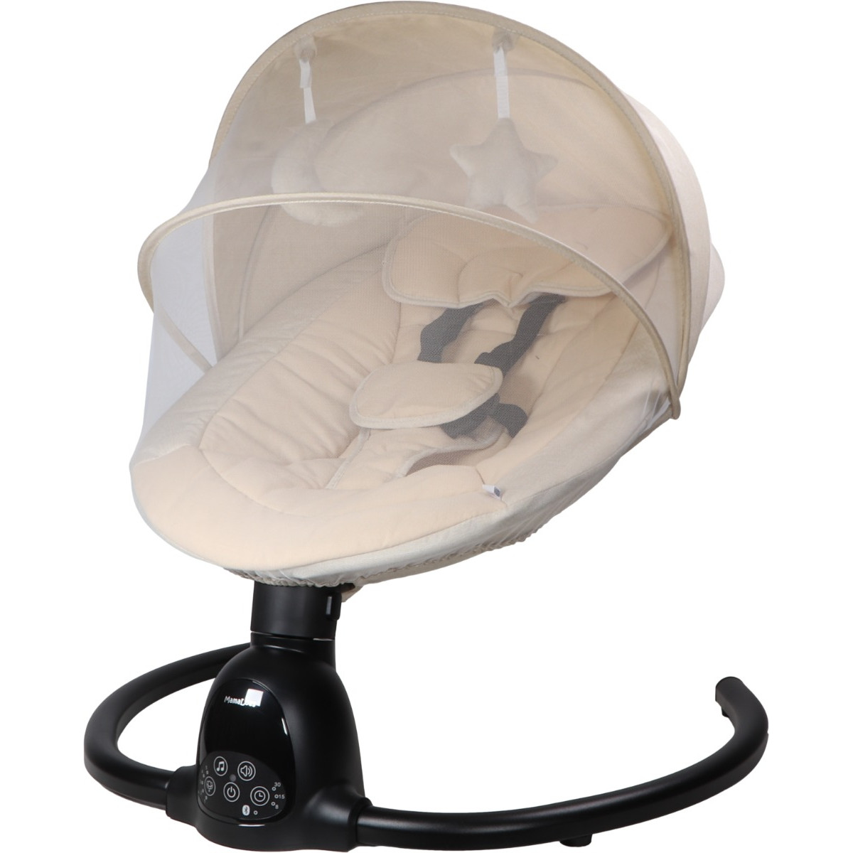 MamaLoes Noud Beige Elektrische Babyschommel