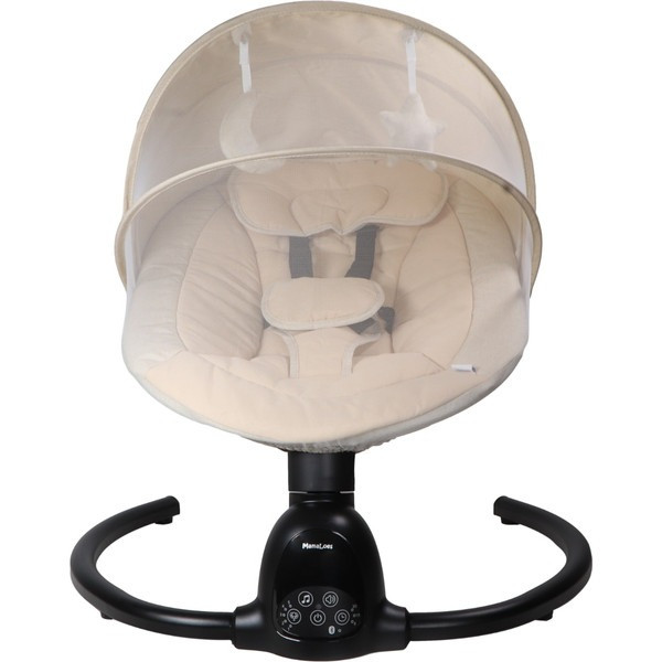 Set MamaLoes Bodi Nougat/Beige: Kinderwagen, Autostoel, Base, Wieg, Schommel & Stoel