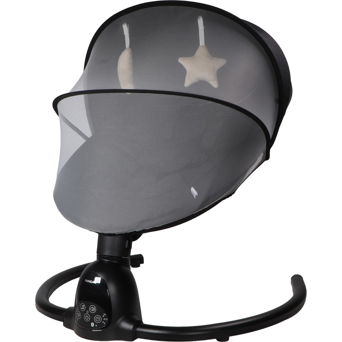 MamaLoes Noud Zwart Elektrische Babyschommel