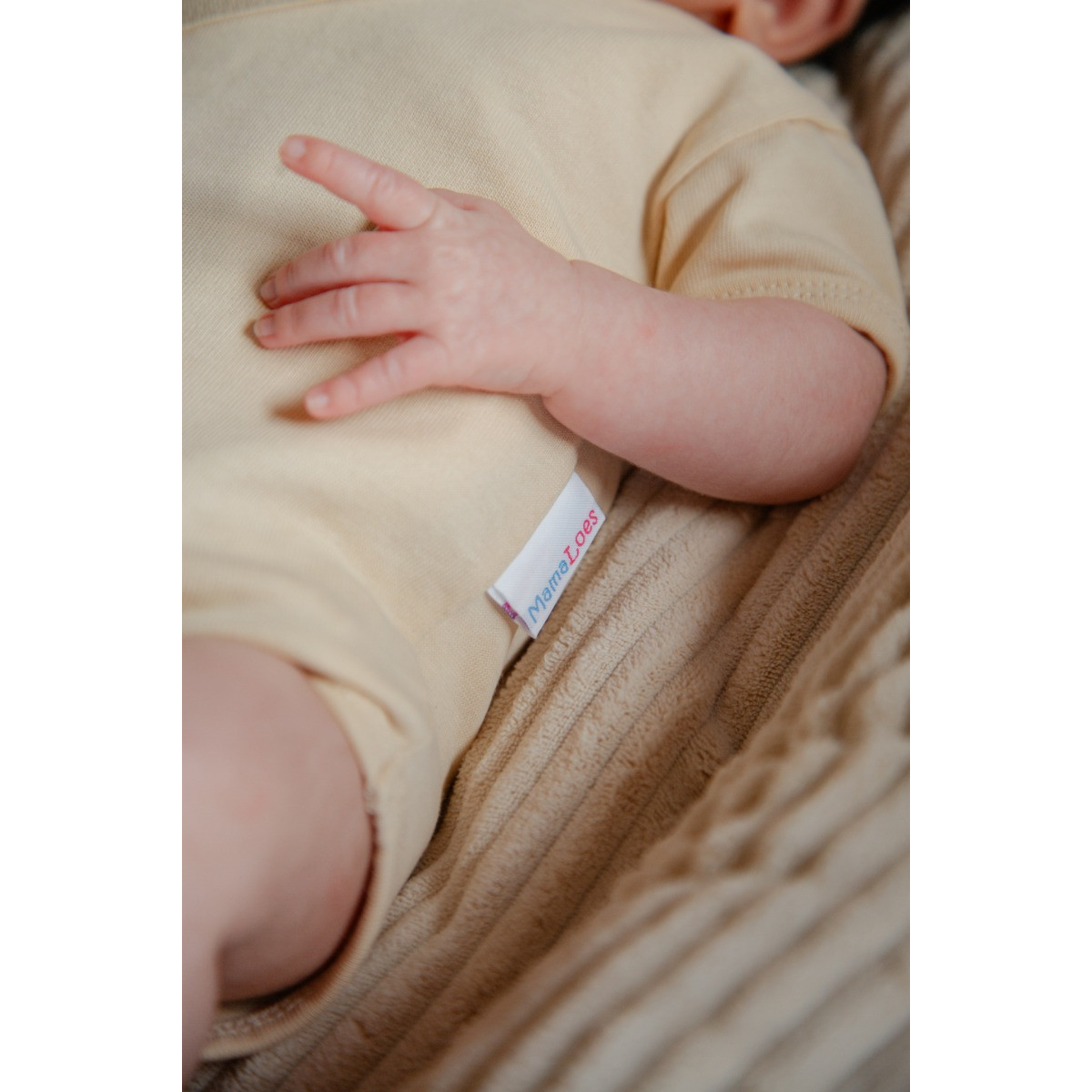 MamaLoes Zand Maat 68 Korte Mouw Overslag Romper