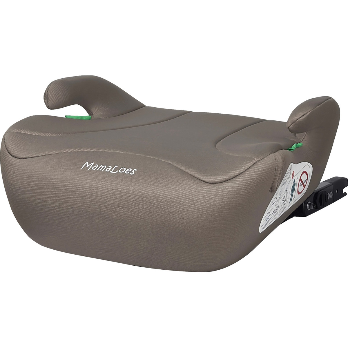 MamaLoes Pip Taupe Isofix 125-150 cm i-Size Booster - Set van 2
