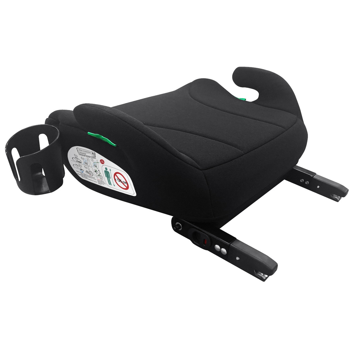 MamaLoes Pip Zwart Isofix 125-150 cm i-Size Booster - Set van 2