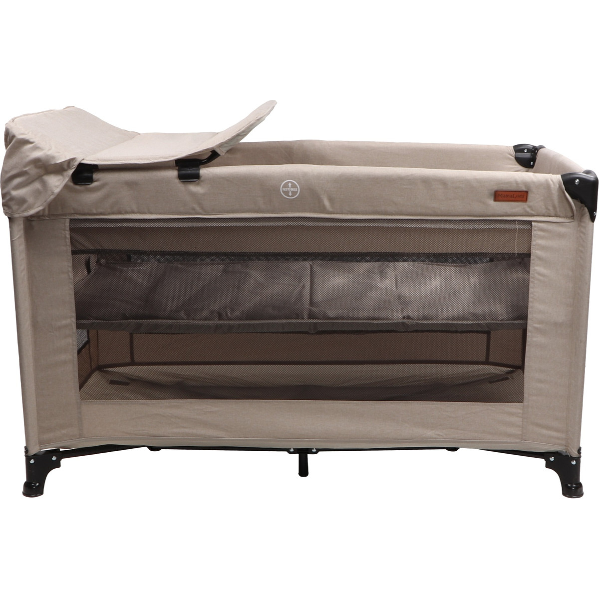MamaLoes Raff Taupe Deluxe Campingbed incl. Aankleedvlak
