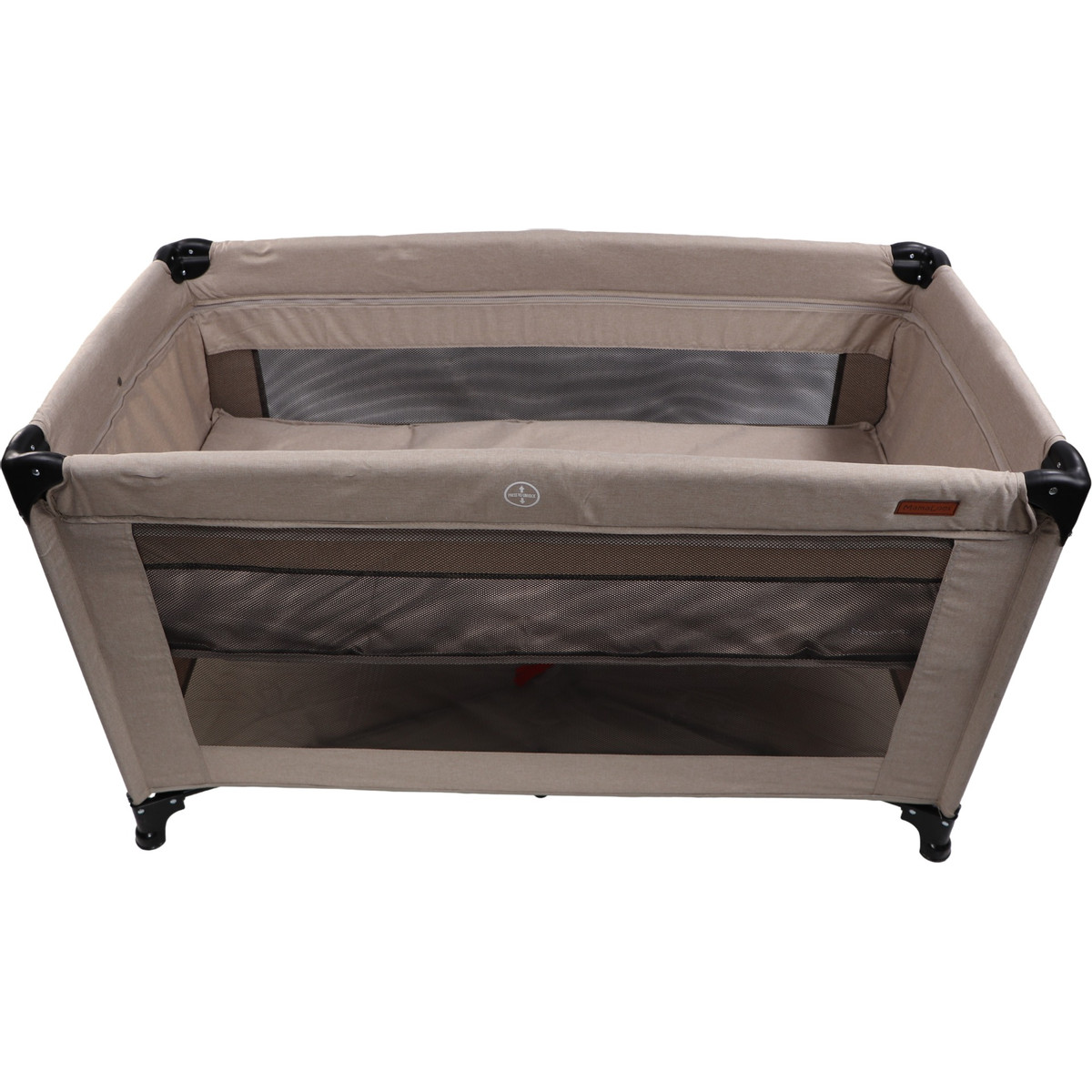 MamaLoes Raff Taupe Deluxe Campingbed incl. Aankleedvlak