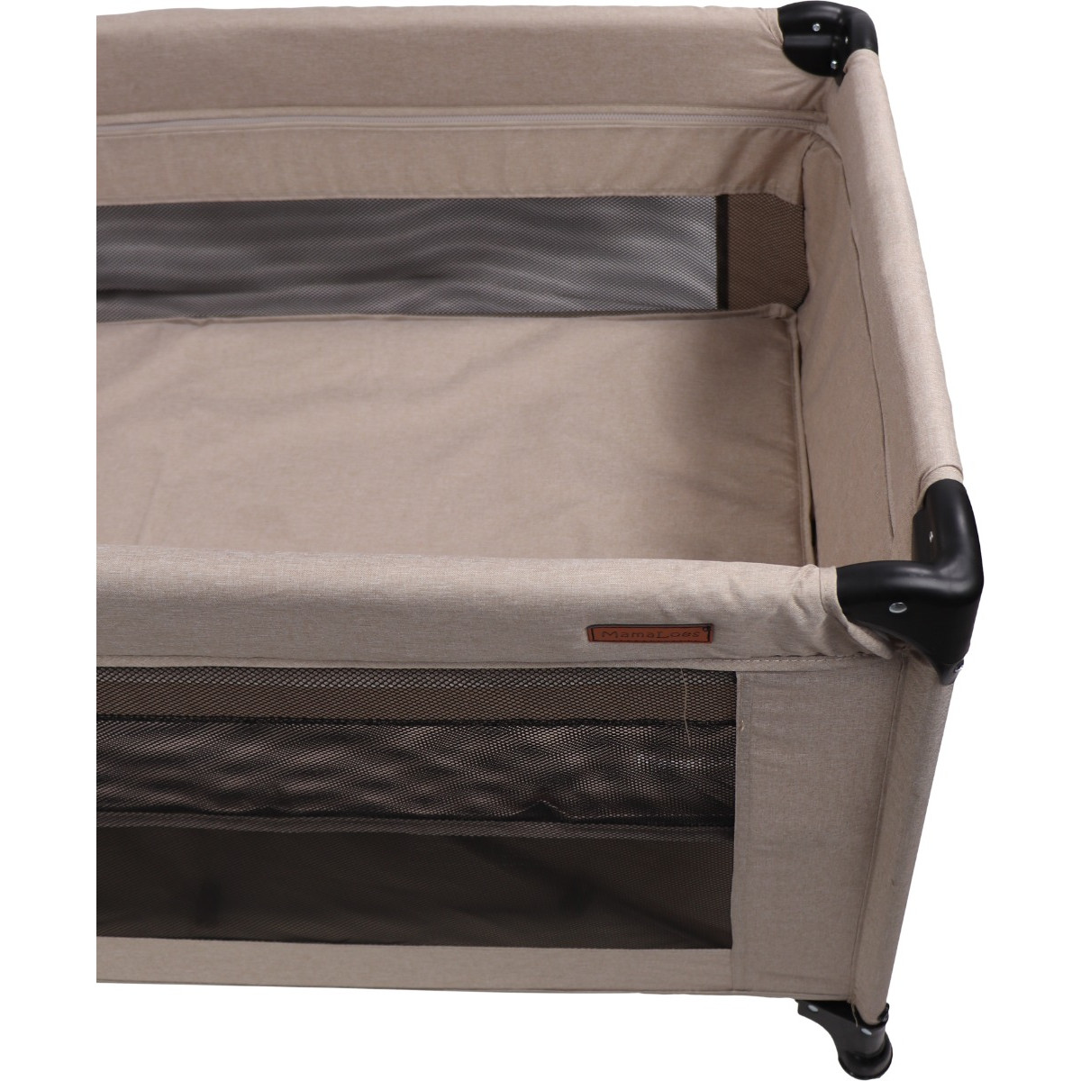 MamaLoes Raff Taupe Deluxe Campingbed incl. Aankleedvlak