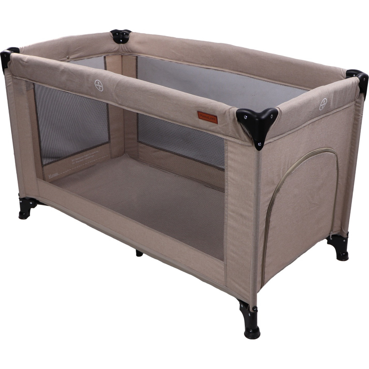 MamaLoes Raff Taupe Deluxe Campingbed incl. Aankleedvlak