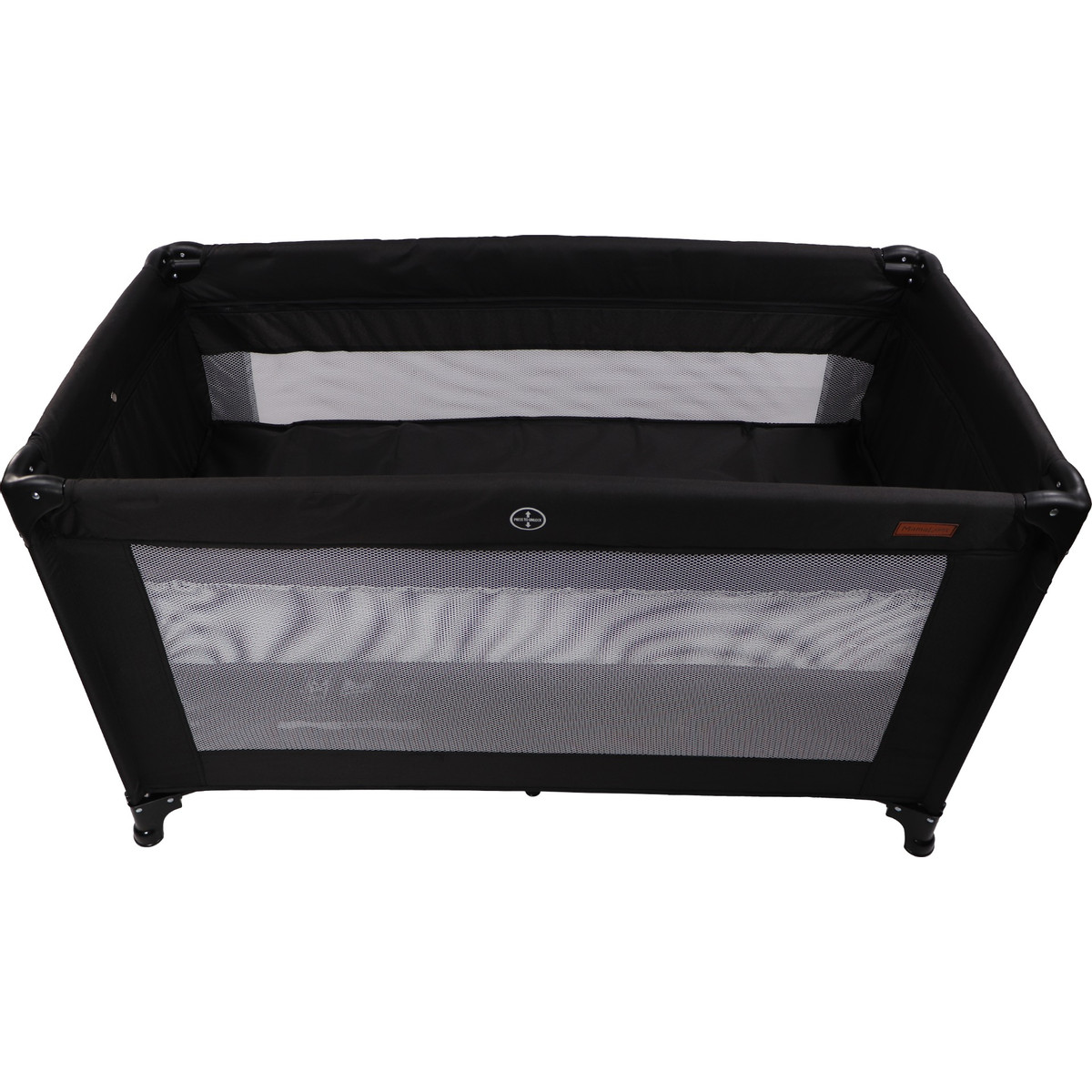 MamaLoes Raff Zwart Deluxe Campingbed incl. Aankleedvlak