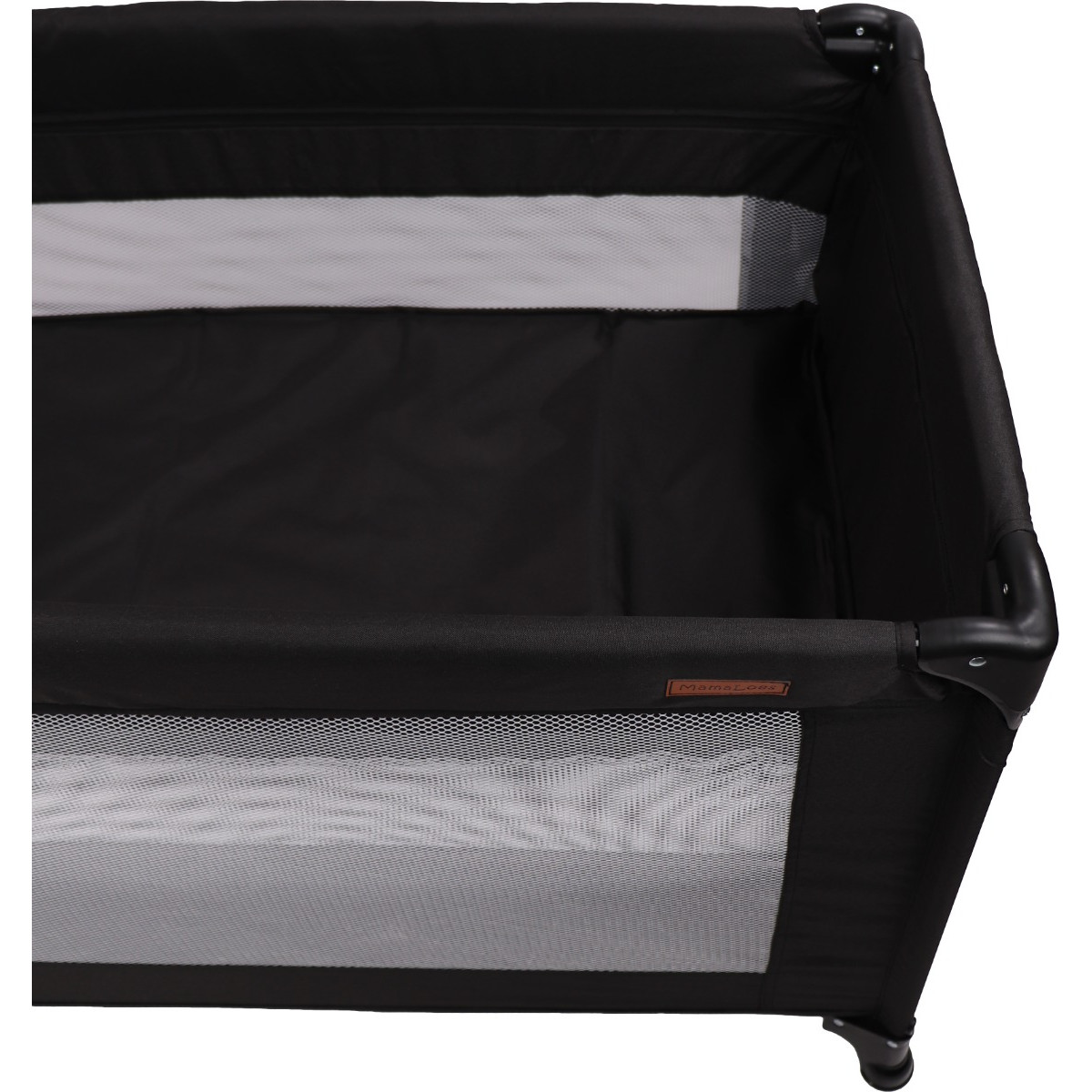 MamaLoes Raff Zwart Deluxe Campingbed incl. Aankleedvlak