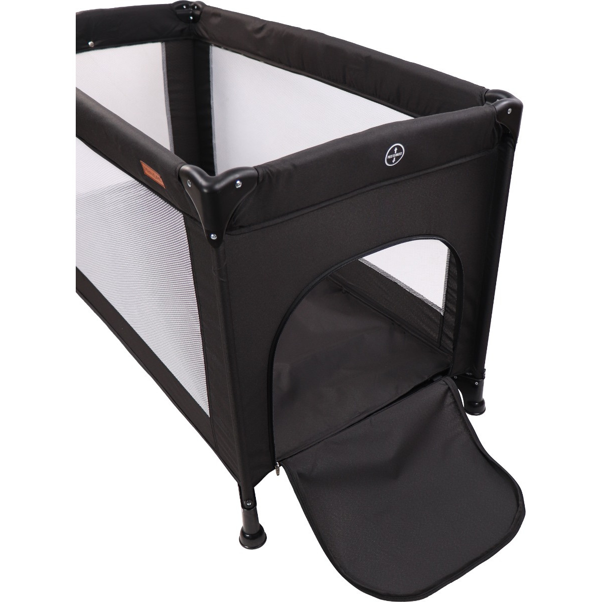 MamaLoes Raff Zwart Deluxe Campingbed incl. Aankleedvlak