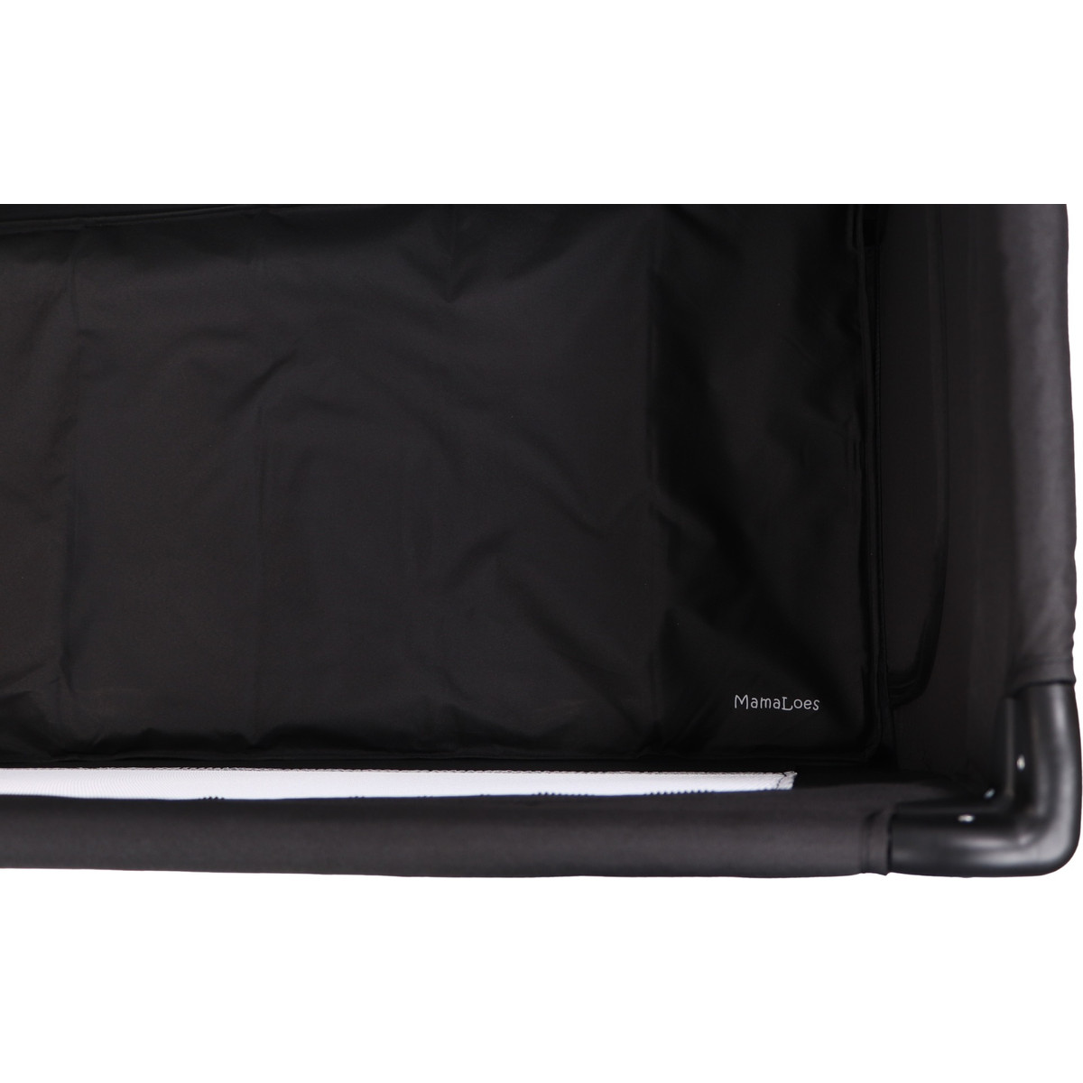 MamaLoes Raff Zwart Deluxe Campingbed incl. Aankleedvlak