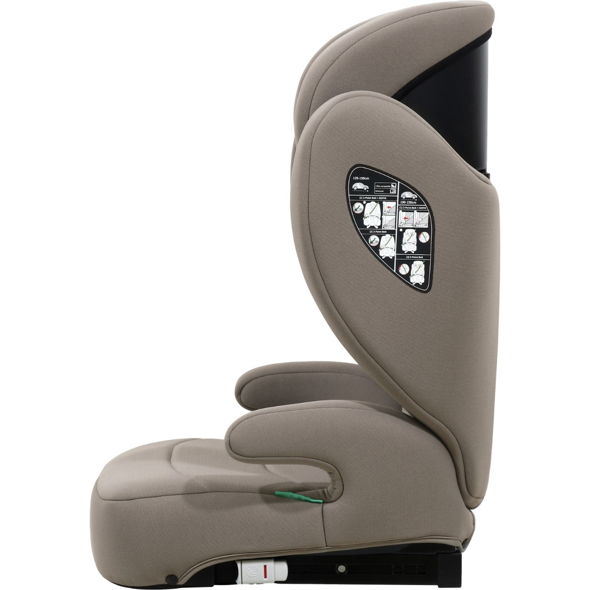 MamaLoes Rio Taupe Isofix 100-150 cm i-Size Autostoel - Set van 2