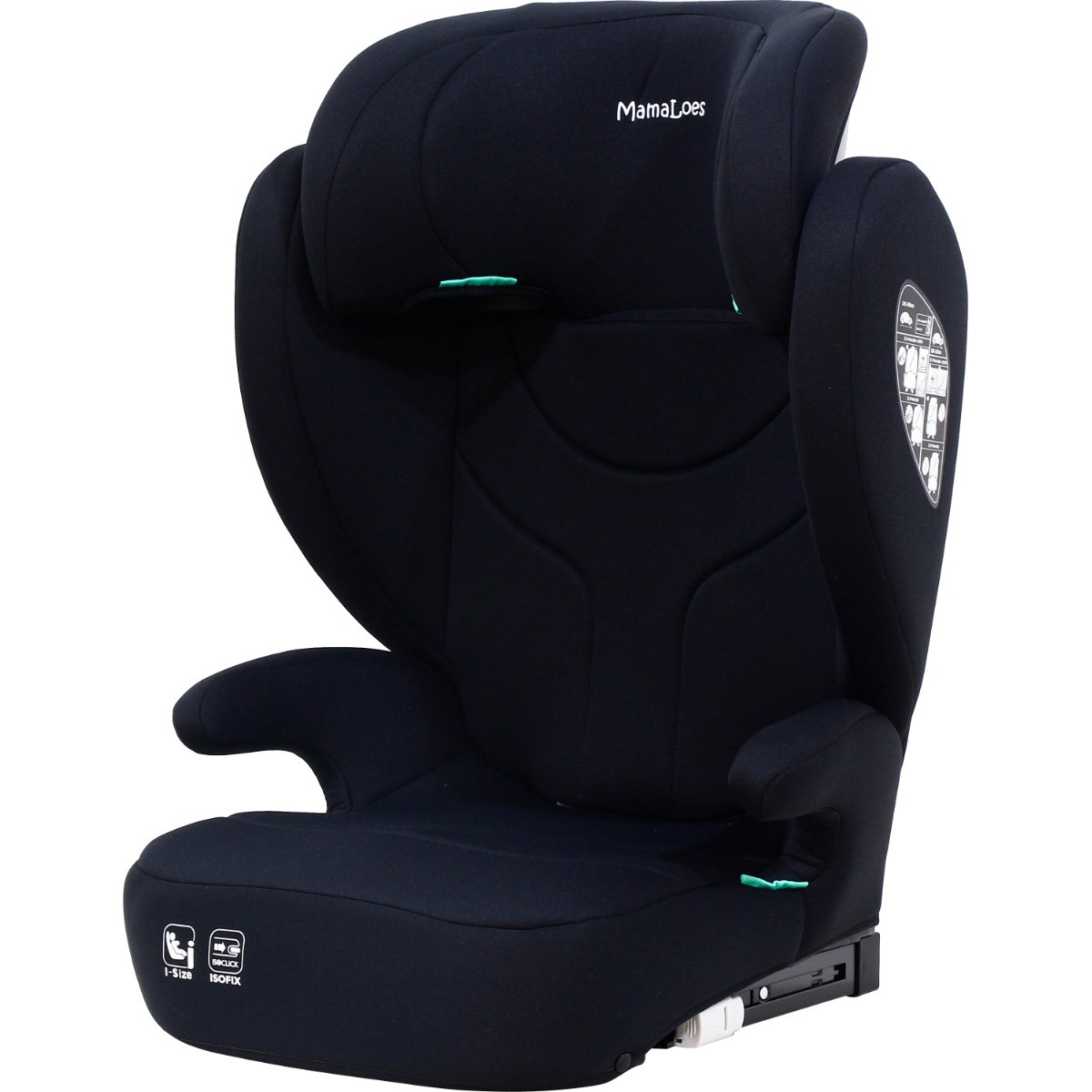 MamaLoes Rio Zwart Isofix 100-150 cm i-Size Autostoel
