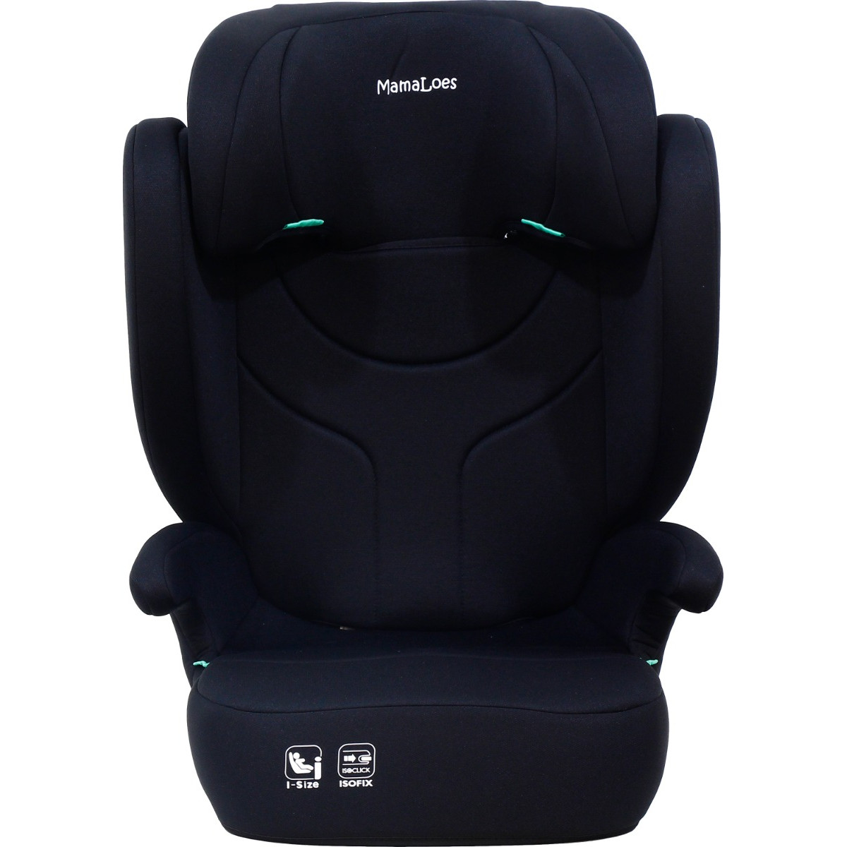MamaLoes Rio Zwart Isofix 100-150 cm i-Size Autostoel - Set van 2
