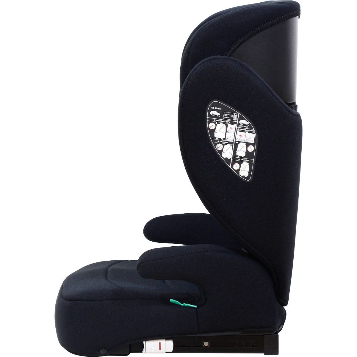 MamaLoes Rio Zwart Isofix 100-150 cm i-Size Autostoel - Set van 2