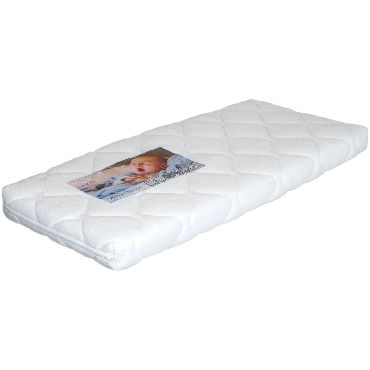 MamaLoes Roos 40x90x7 cm Recht Wiegmatras