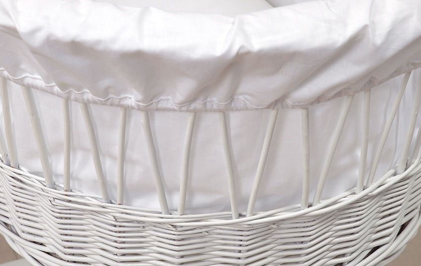 MamaLoes Rotan Wit Baby Wiegje