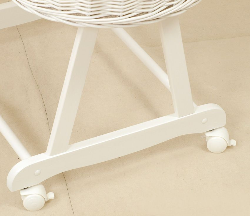 MamaLoes Rotan Wit Baby Wiegje