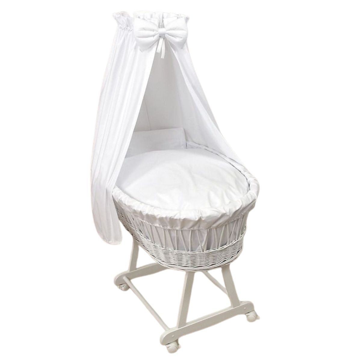 MamaLoes Rotan Wit Baby Wiegje