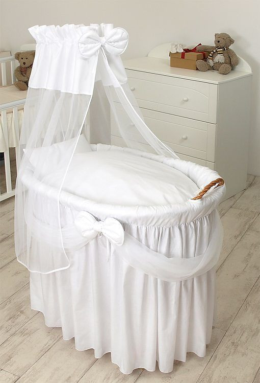 MamaLoes Royal Wit Voile Baby Wiegje