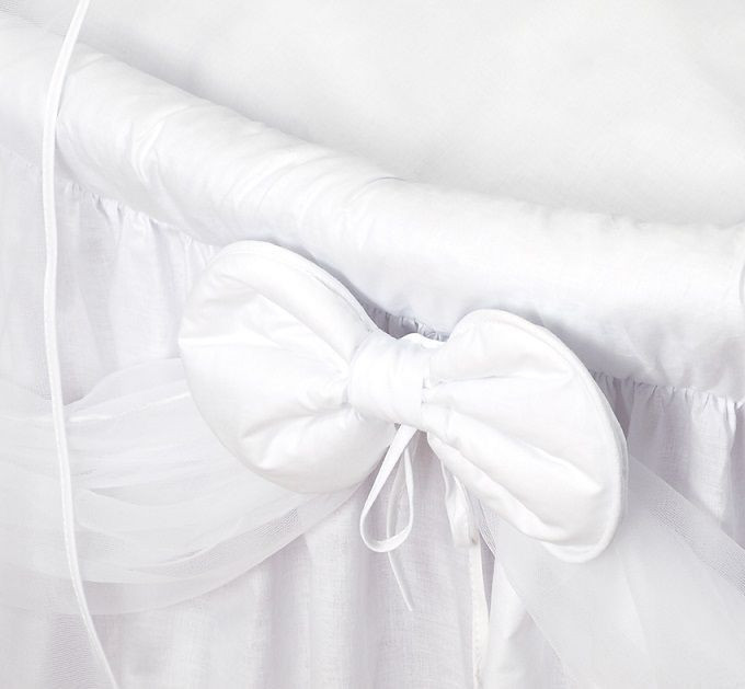 MamaLoes Royal Wit Voile Baby Wiegje