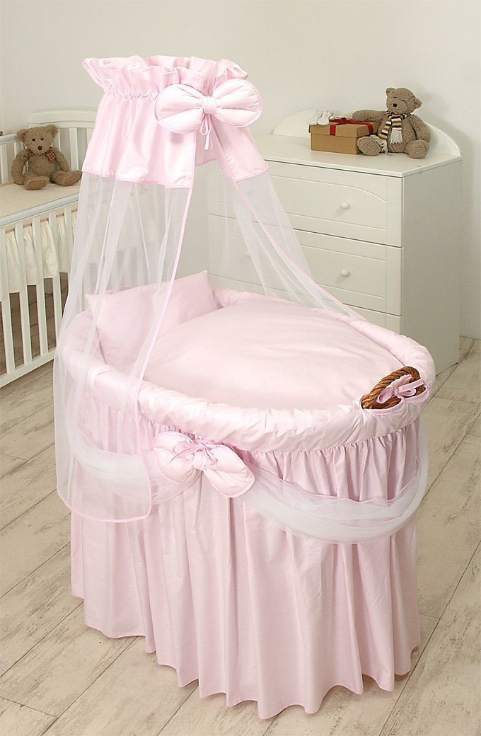 MamaLoes Royal Zacht Roze Voile Baby Wiegje