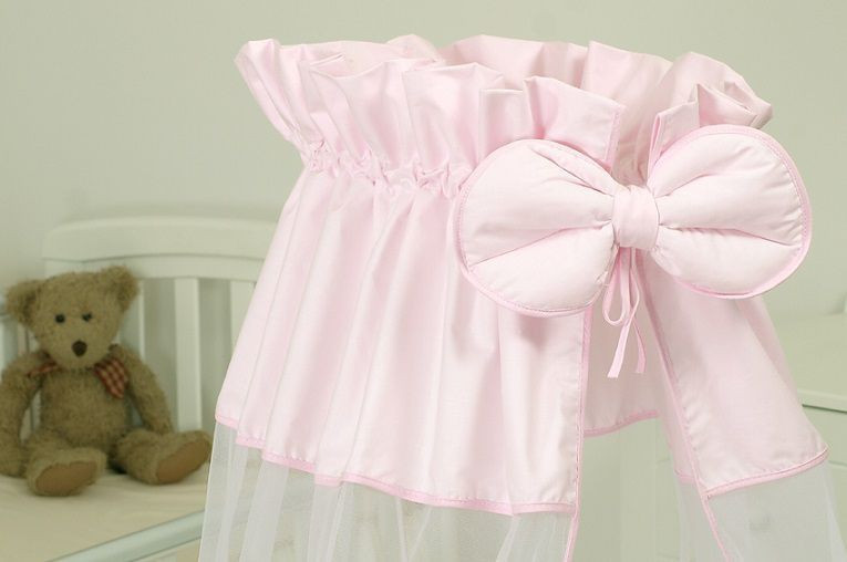 MamaLoes Royal Zacht Roze Voile Baby Wiegje