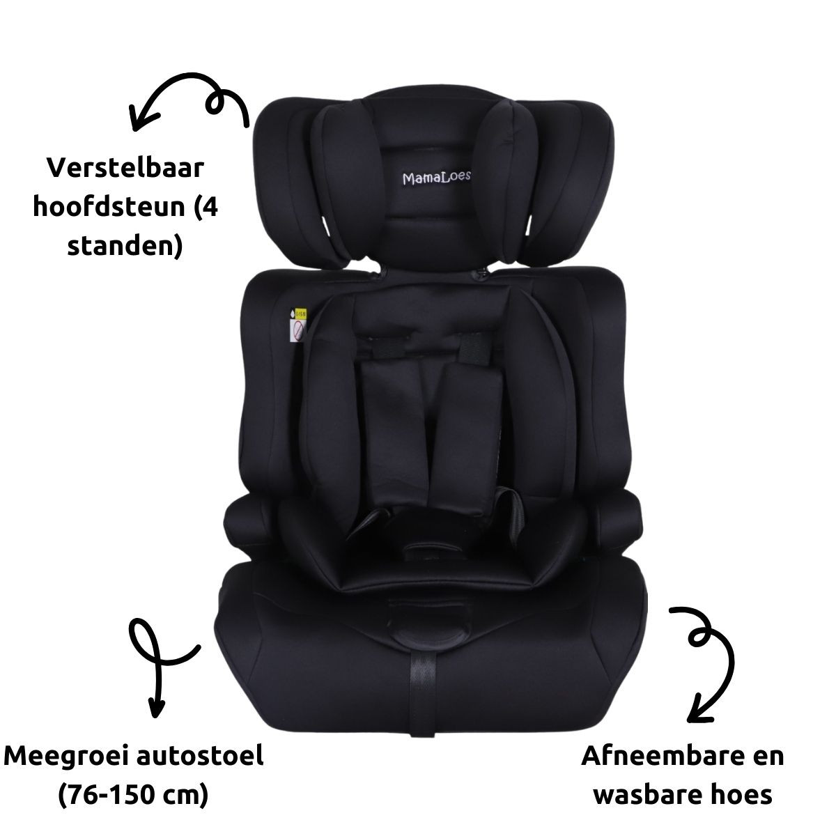 MamaLoes Saar Beige 76-150 cm i-Size Autostoel