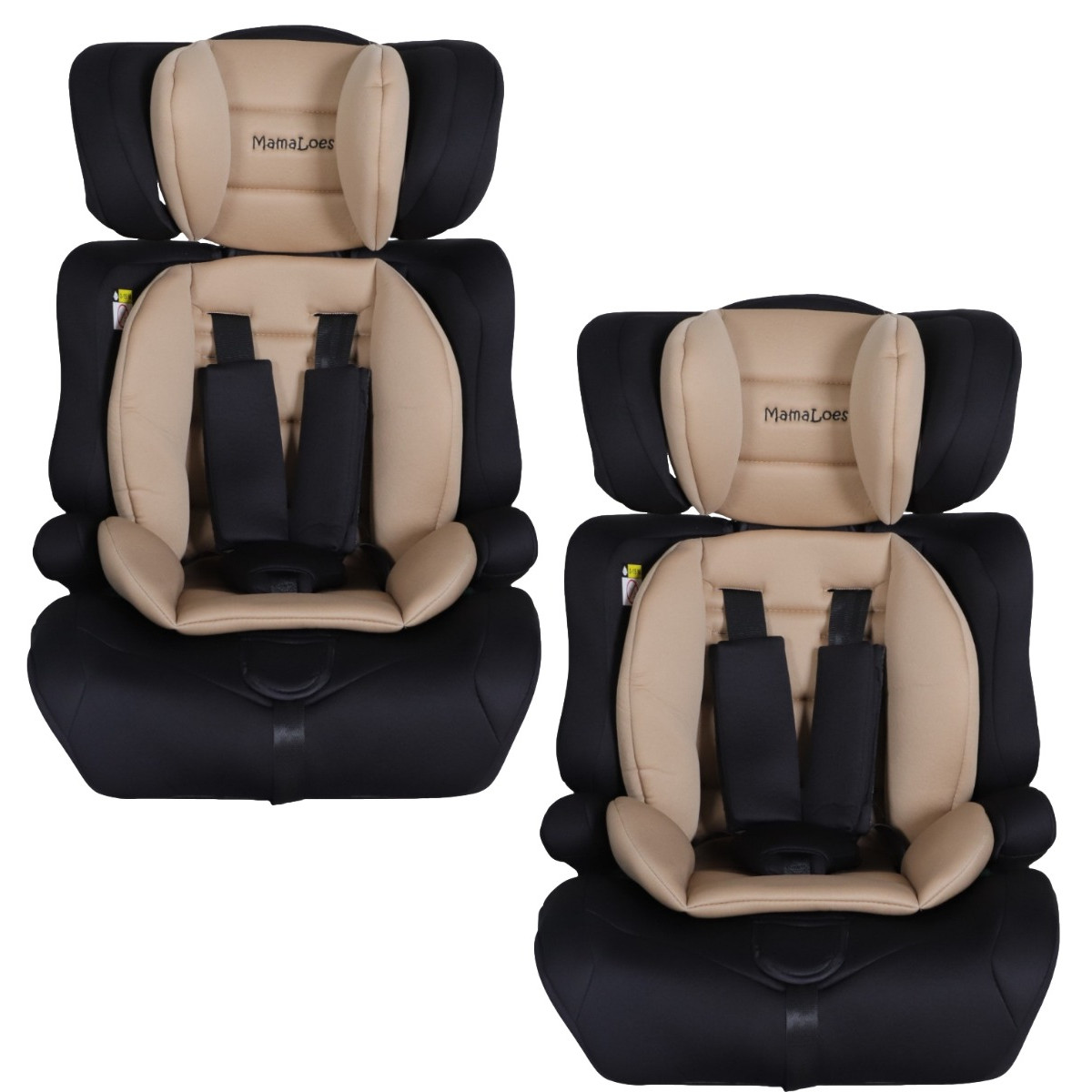 MamaLoes Saar Beige 76-150 cm i-Size Autostoel - Set van 2