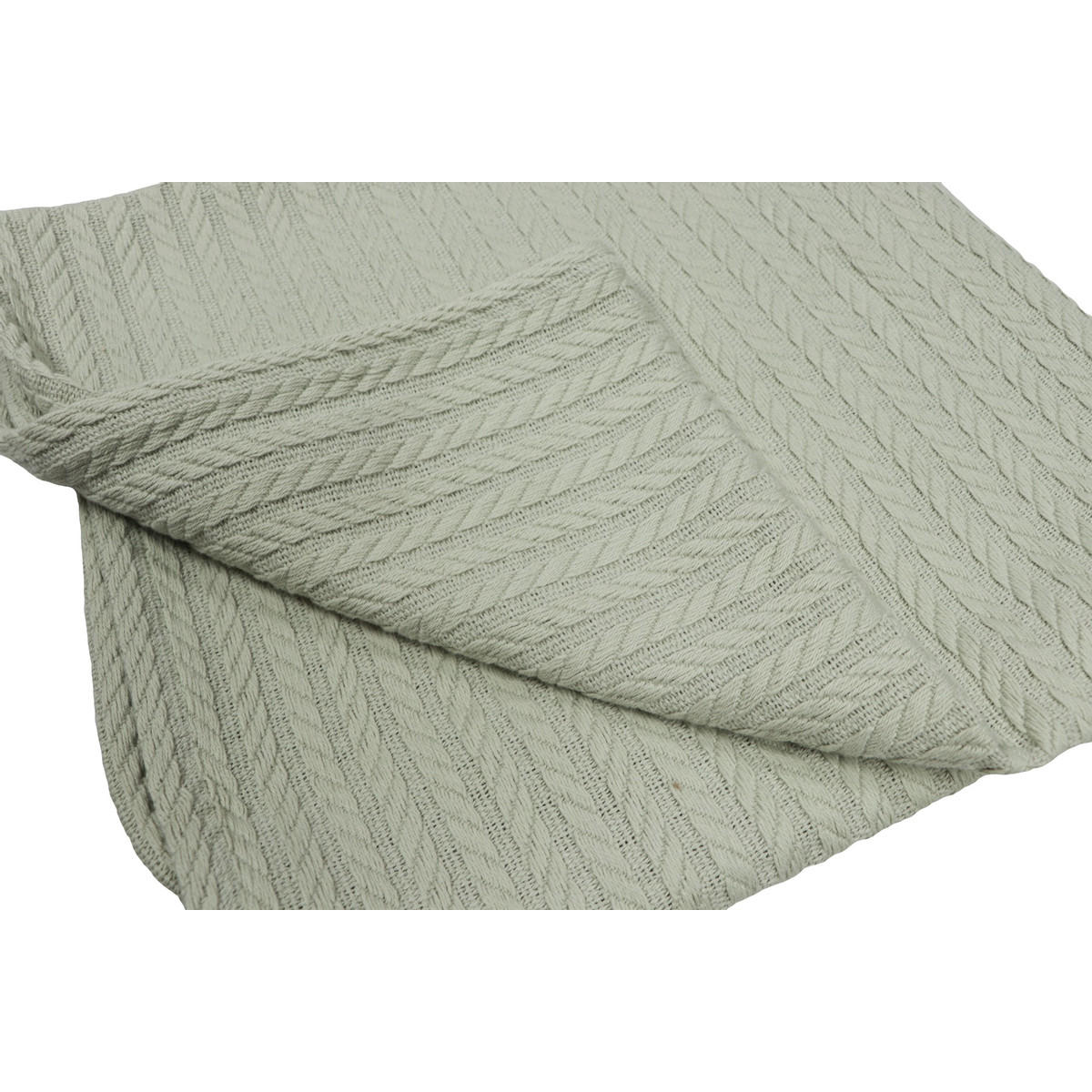 MamaLoes Sage Groen 100x150cm Knitted Ledikantdeken