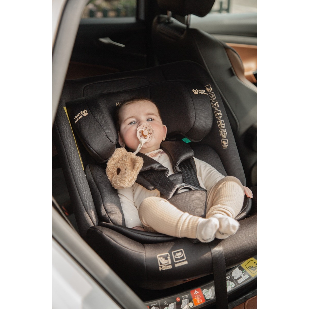 MamaLoes Sef Zwart 40-150 cm 360° i-Size Autostoel – Set van 2