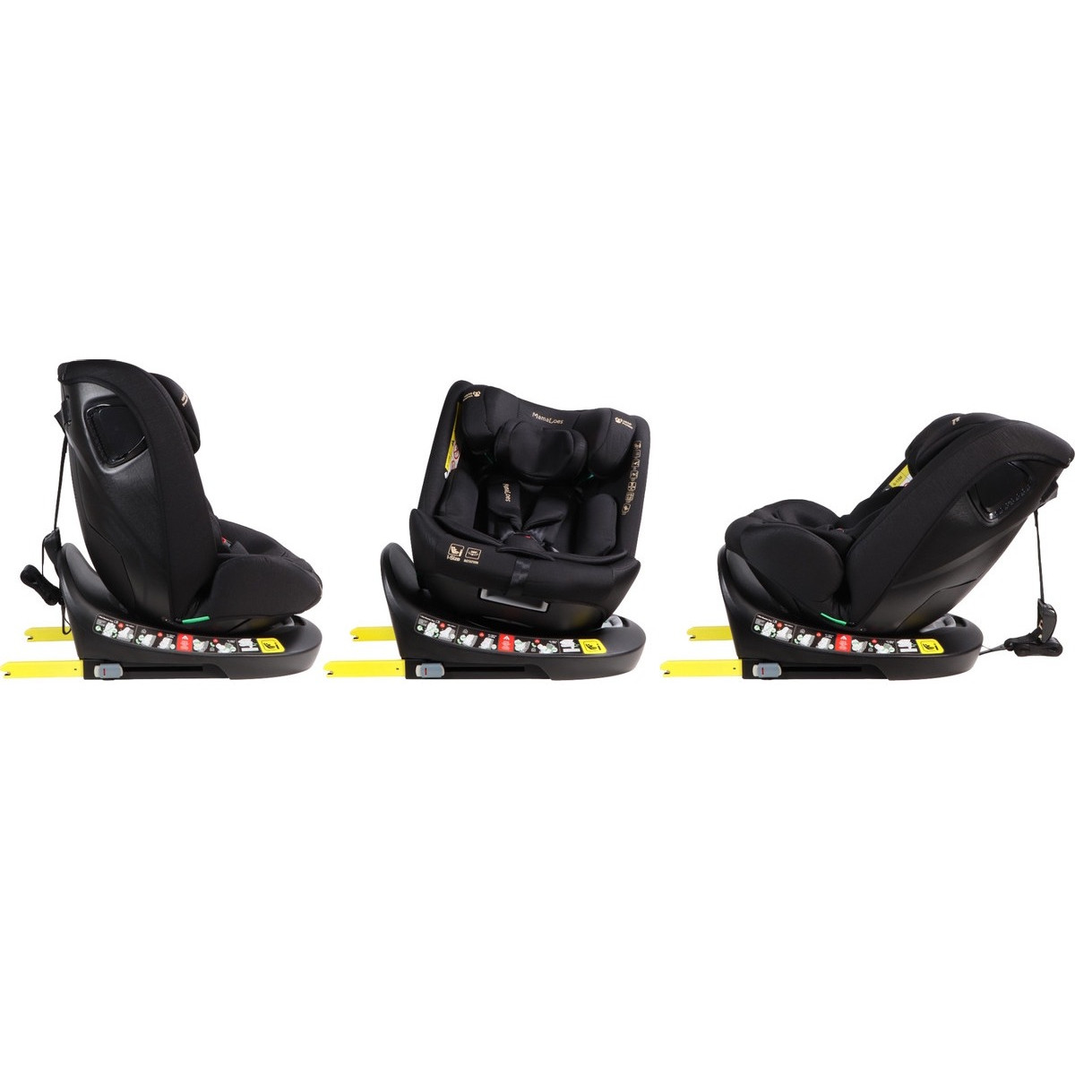 MamaLoes Sef Zwart 40-150 cm 360° i-Size Autostoel – Set van 2