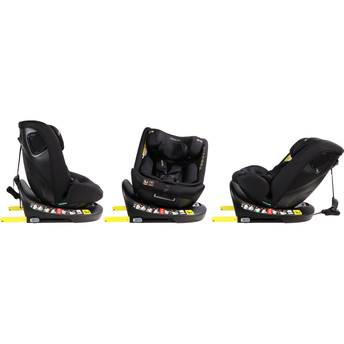 MamaLoes Sef Zwart 40-150 cm 360° i-Size Autostoel