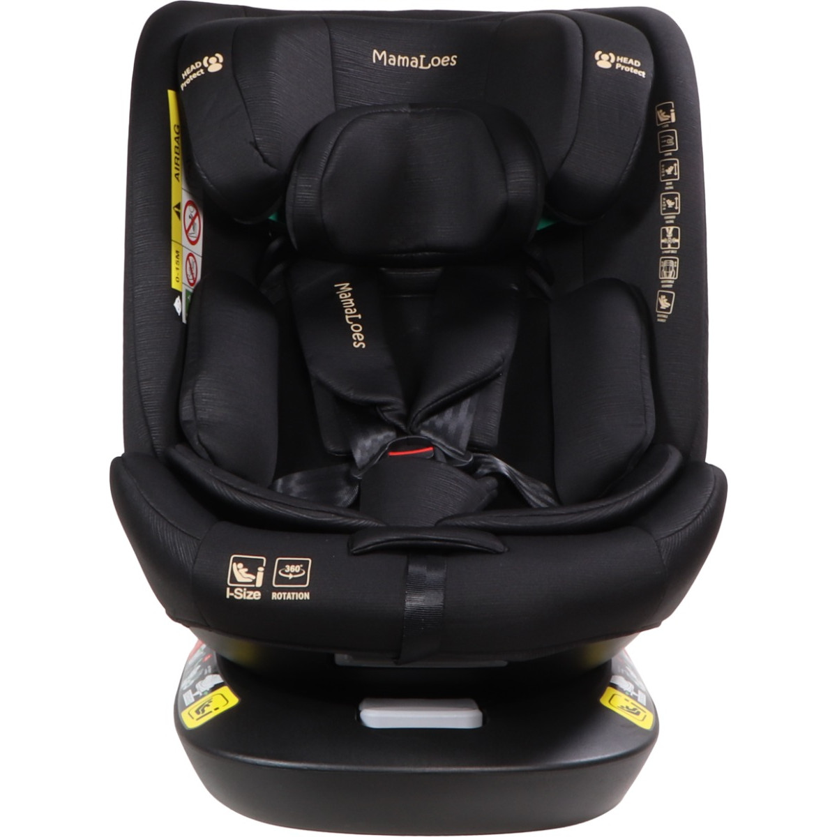MamaLoes Sef Zwart 40-150 cm 360° i-Size Autostoel