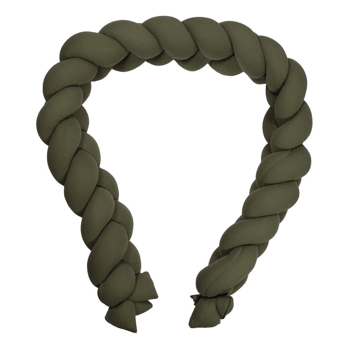 MamaLoes Soft Cotton Groen 210 cm Braided Bedbumper