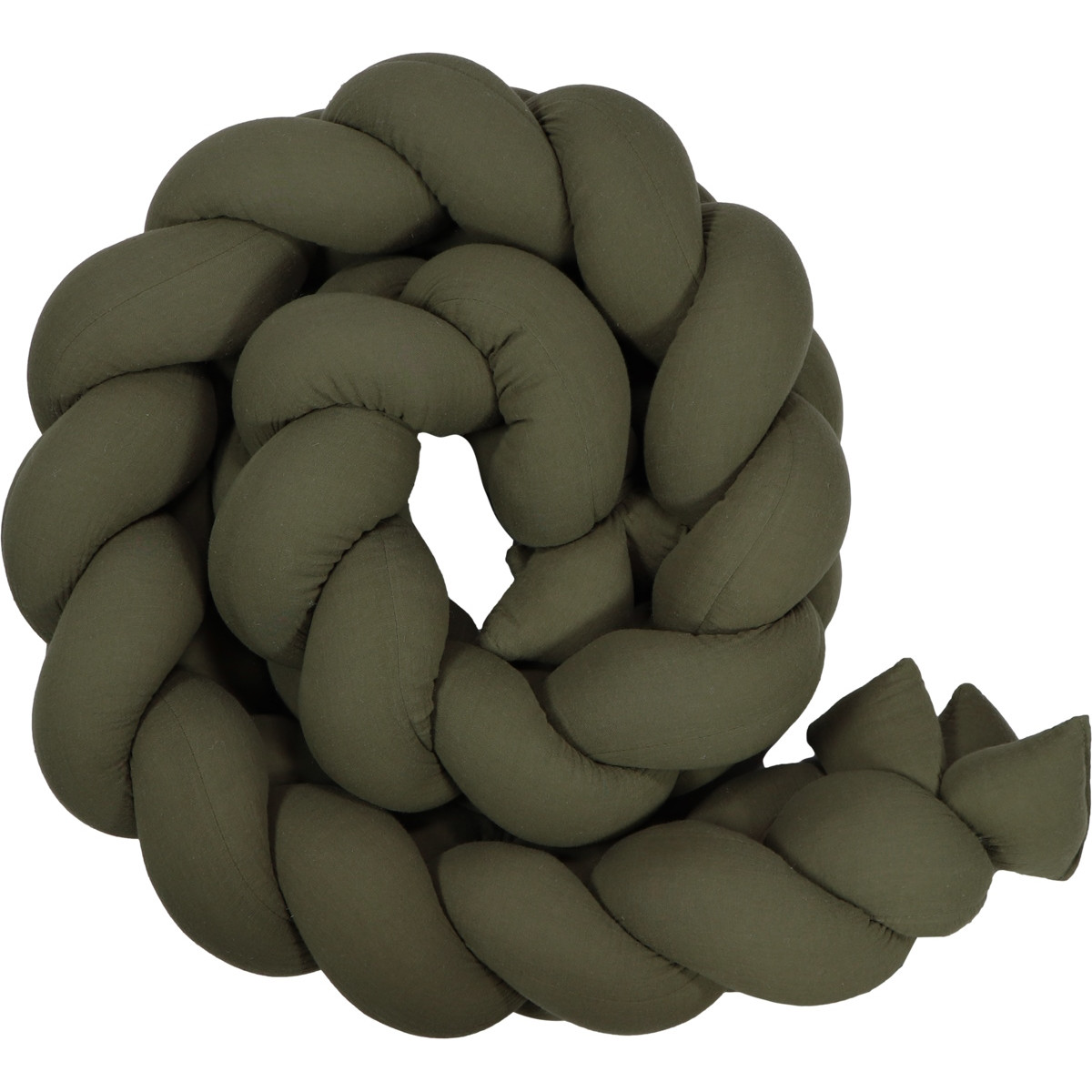 MamaLoes Soft Cotton Groen 210 cm Braided Bedbumper