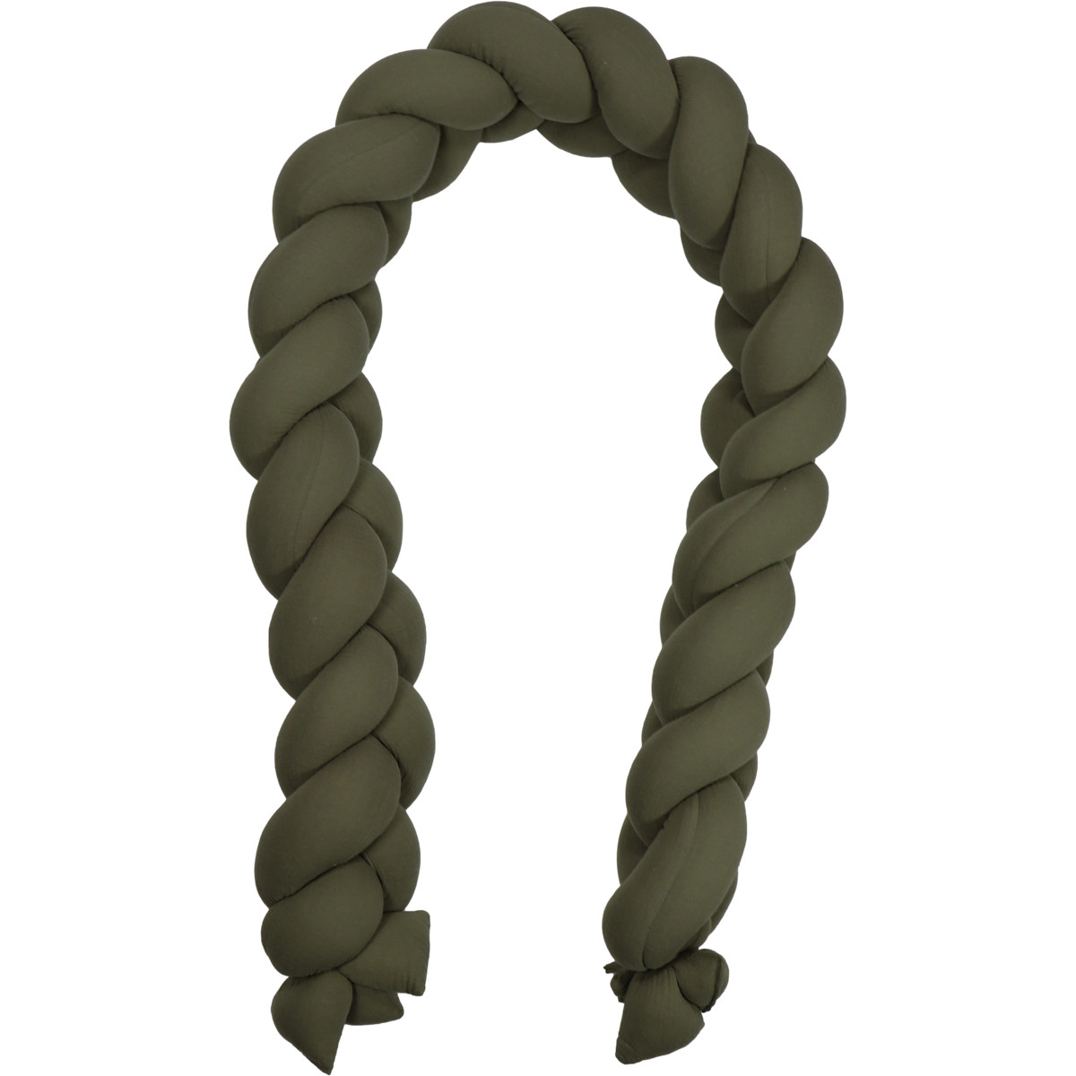 MamaLoes Soft Cotton Groen 210 cm Braided Bedbumper