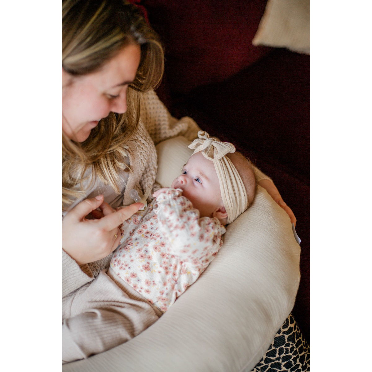 MamaLoes Soft Cotton Ecru Medium Voedingskussen